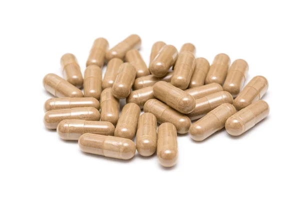 Natural Plant Treatment Pills Isolated — Stock Photo, Image