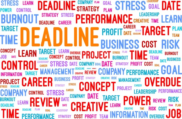 Deadline Word Concept — Stock Vector