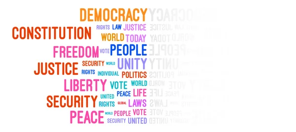 Democracy Word Cloud — Stock Vector