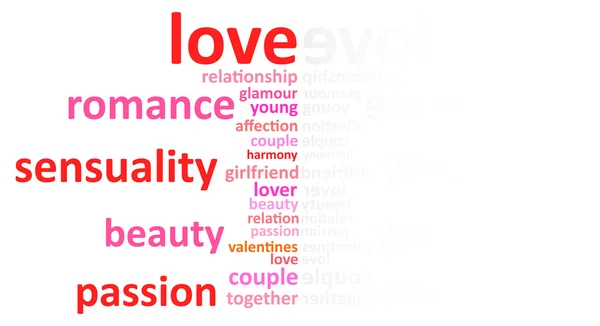 Love Word Cloud — Stock Vector