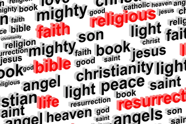 Religión palabra nube — Foto de Stock