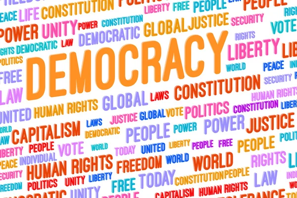 Democracy Word Cloud — Stock Photo, Image