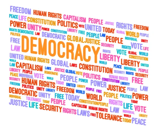 Democrazia Word Cloud — Vettoriale Stock