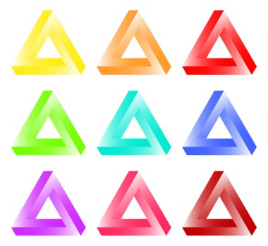 Impossible Triangles Optical Illusion clipart