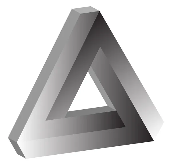 3D trojúhelník tribar — Stockový vektor