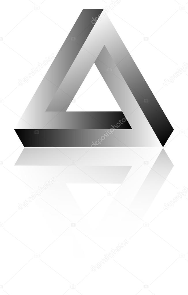 Impossible Triangle Of Tribar Optical Illusion