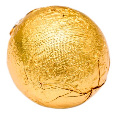 Altın sarılı şeker izole