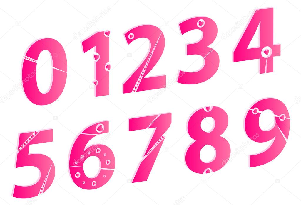 3D Love Alphabet Numbers Set