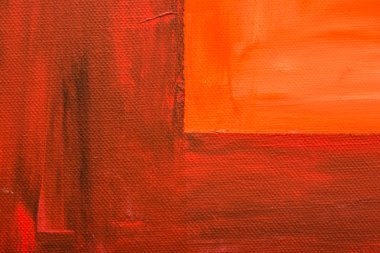 Kırmızı soyut boyalı tuval