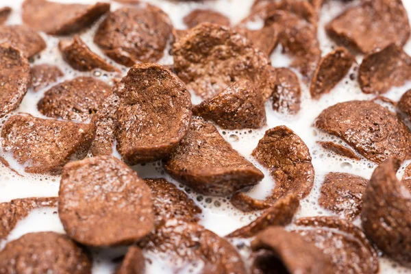 Chocolate Corn Flakes With Milk — Stock Photo, Image