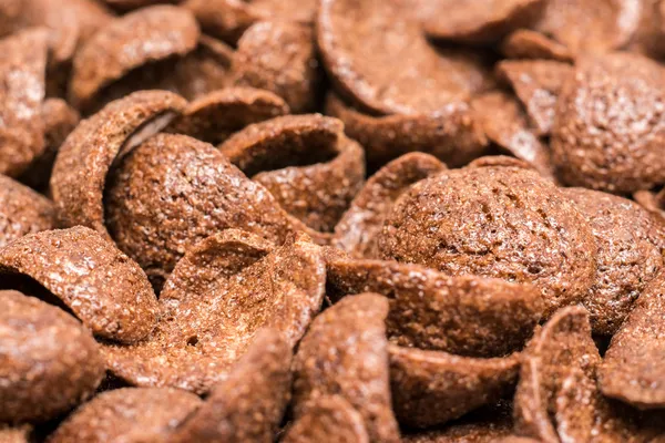 Сніданок Шоколадні кукурудзяні пластівці — стокове фото