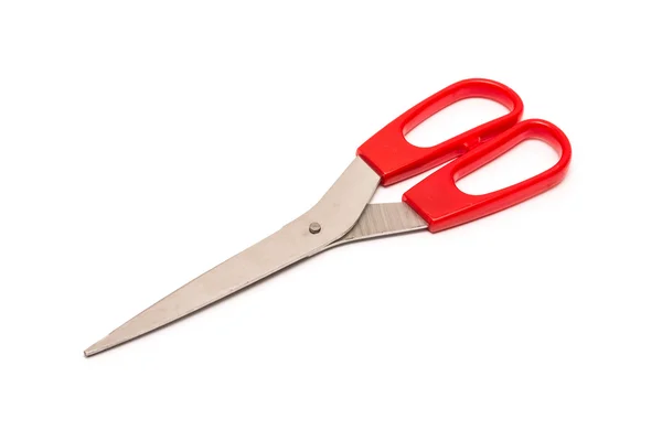 Červená nůžky, samostatný — Stock fotografie