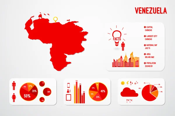 Венесуэла в графике — стоковый вектор