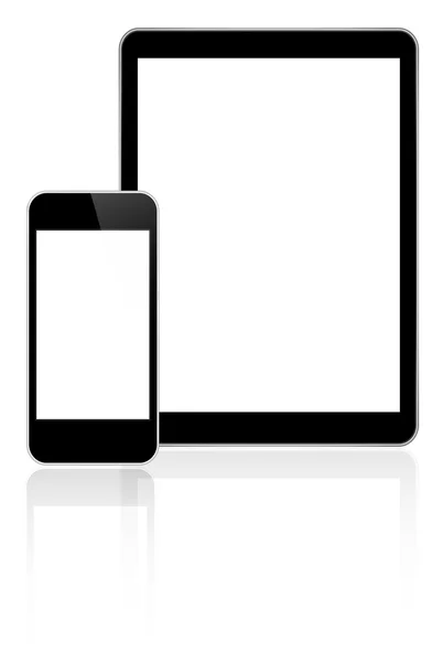 Schwarzes Business-Tablet und Smartphone — Stockvektor
