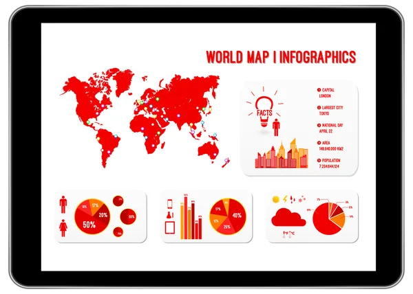 World Map Infographics Royalty Free Stock Vectors