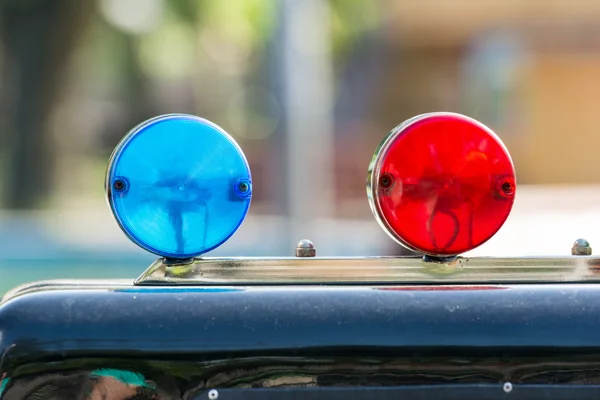Blå och röda sirener — Stockfoto