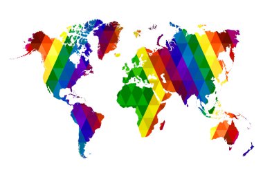 Dünya harita mozaik karolar soyut