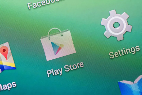 A Google play tároló alkalmazás — Stock Fotó