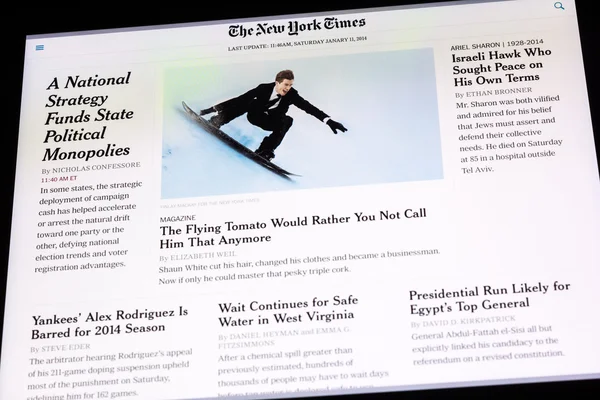 The New York Times Newspaper — Stock Photo, Image