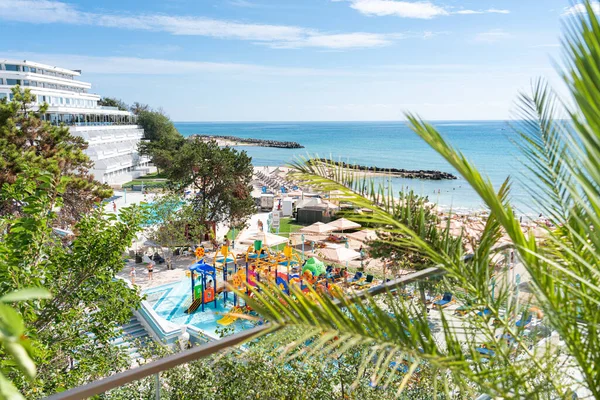 Olimp Romania August 2020 Olimp Luxurious Holiday Resort Hotels Beach — Stock Photo, Image