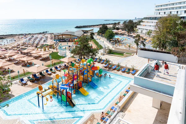 Olimp Rumunsko Srpna 2020 Luxusní Rekreační Středisko Olimp Hotely Pláž — Stock fotografie