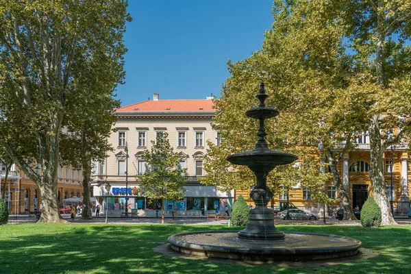 Zagreb Croatie Juillet 2021 Les Gens Détendent Jour Été Zagreb — Photo