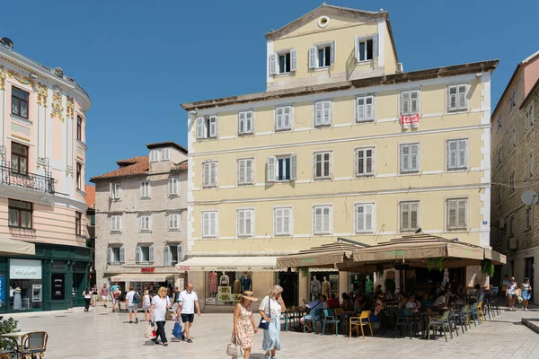 Split Chorvatsko Června 2021 Rušné Ulice Centra Starého Centra Splitu — Stock fotografie