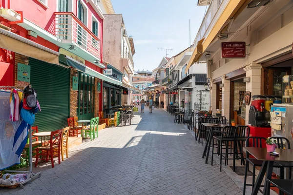 Lefkada Grecia Giugno 2022 Affascinanti Strade Del Centro Storico Lefkada — Foto Stock