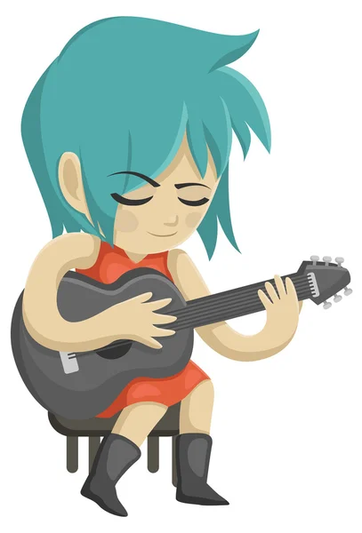 Playing Guitar — Stock Vector