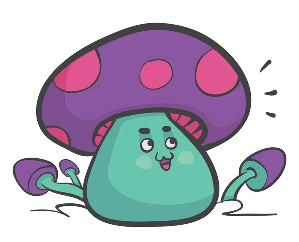 快乐的蘑菇 — 图库矢量图片