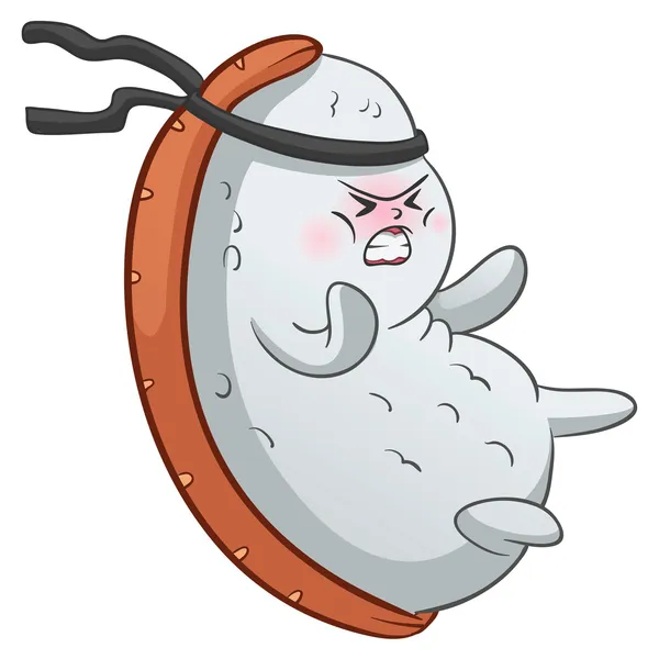 愤怒的寿司攻击 — 图库矢量图片
