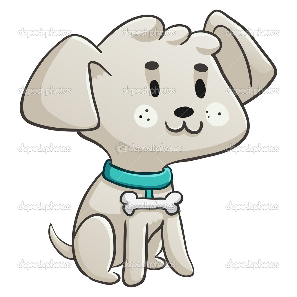 Joyeux Petit Chien Assis Image Vectorielle Penguinline C Joyeux Petit Chien Assis Image Vectorielle Penguinline C