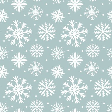 Kış taneleri pürüzsüz desenli. Noel vektör geçmişi. Duvar kağıdı, ambalaj kağıdı, kumaş vs. için şablonu düzenlemek kolay.