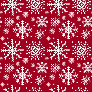 Kış taneleri pürüzsüz desenli. Noel vektör geçmişi. Duvar kağıdı, ambalaj kağıdı, kumaş vs. için şablonu düzenlemek kolay.