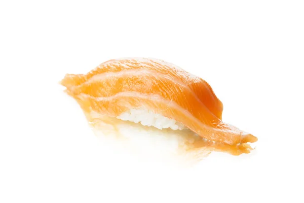 Sushi Giapponese Sake Nigiri Con Riso Filetto Pesce Salmone Cima — Foto Stock