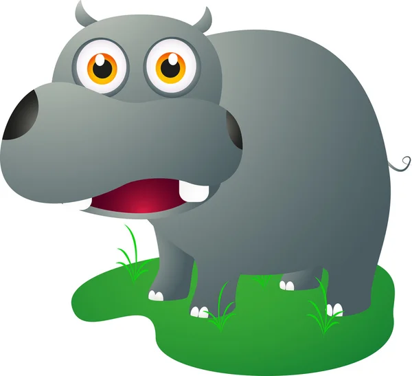 Mignon hippopotame — Image vectorielle