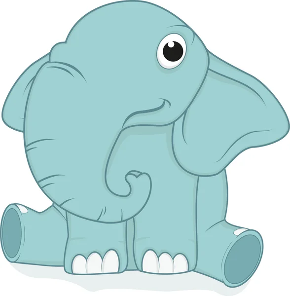 Schattig olifant baby — Stockvector