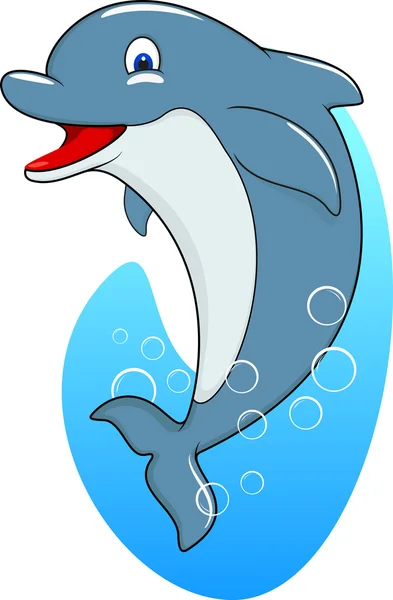 Standing Dolphin — Stock Vector