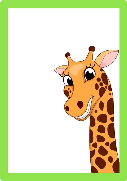 Caricature animalière du zoo sur cadre — Image vectorielle