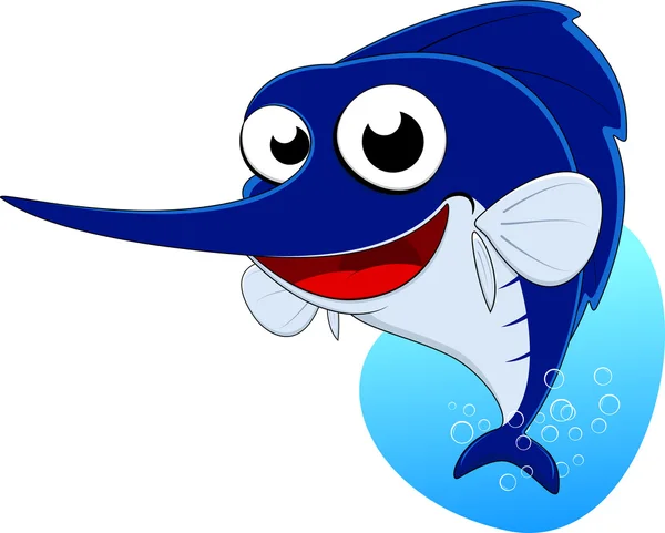 Zwaarden vis, blauwe marlijn — Stockvector