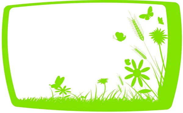 Grass Silhouettes cadre — Image vectorielle