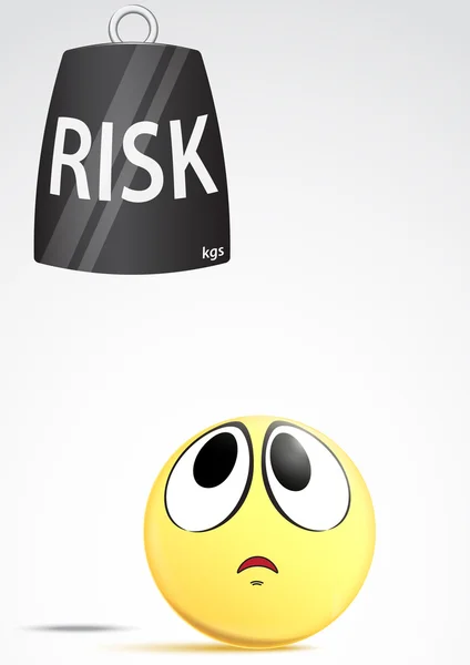 Pojęcie ryzyka emotikon — Wektor stockowy