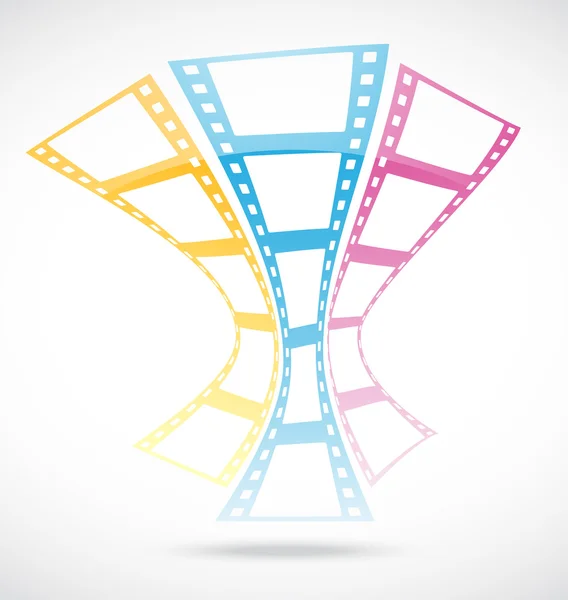 Film bande logo fond abstrait — Image vectorielle