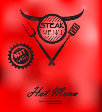 Steak menüsü poster