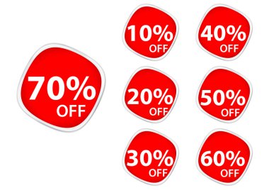 indirimli fiyat etiket kümesi