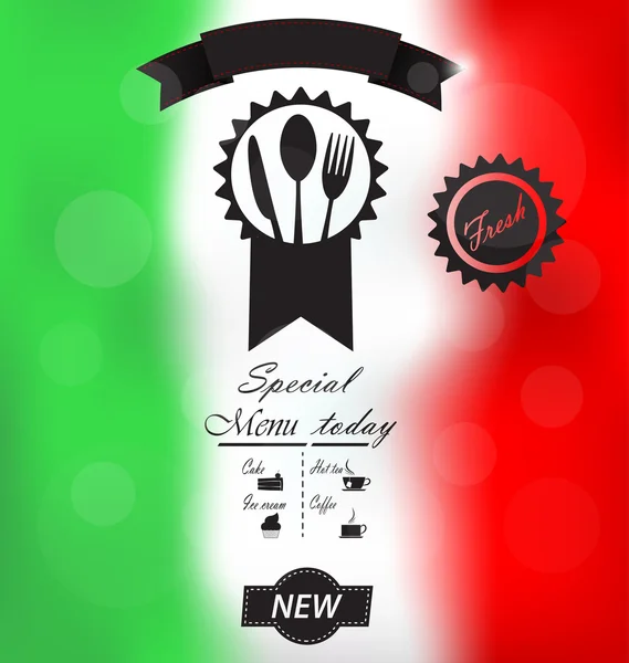 Italian Menu poster — Stock Vector