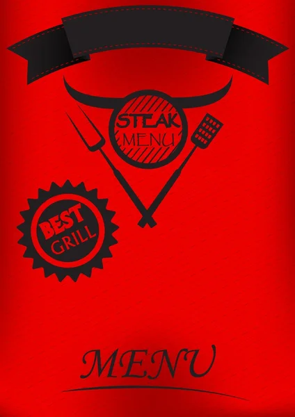 Steak Menu Poster — Stock Vector