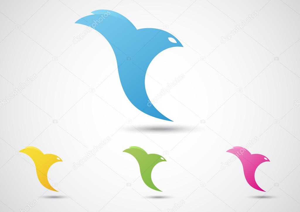 Vector Illustration of flying bird abstract. business icon