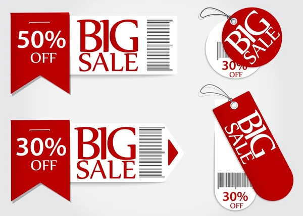 Sale card red promotion percentage retail — Stock Vector