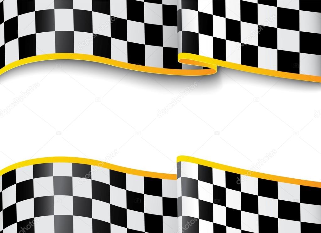 Race background. Checkered black and white